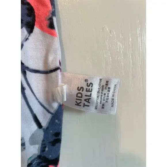 Kid Tales short sleeve one piece pants floral zip lightweight Size 73 US 6-9 m - Picture 7 of 8